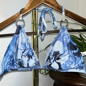Vintage Blue floral Catalina bikini SET